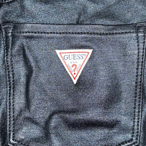 Vintage Women's Guess 1981 Power Skinny Faux Leather Pants Size 24‎ - Picture 3 of 6